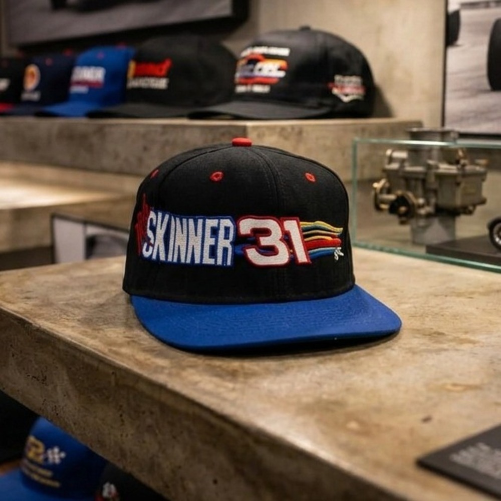 Vintage Mike Skinner #31 Hat NASCAR RCR Snapback Black Blue Competitors View 90s
